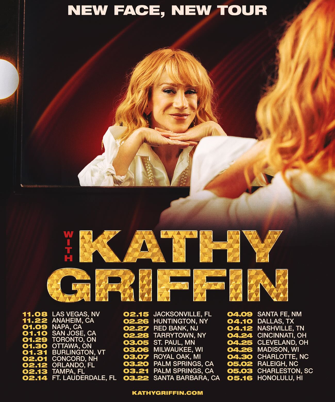 Kathy Griffin New Face New Tour Poster 2026–2027